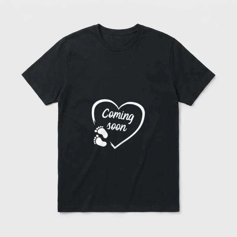 Schwanger Lustig Schwangerschaft Kleidung T-Shirt – Klassisches T-Shirt in Schwarz