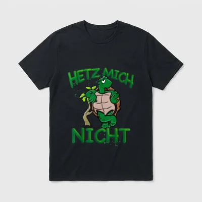 Hetz Mich Nicht Turtle T-Shirt – Klassisches T-Shirt in Schwarz