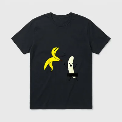 Striptease Banane Nackte Frucht T-Shirt – Klassisches T-Shirt in Schwarz
