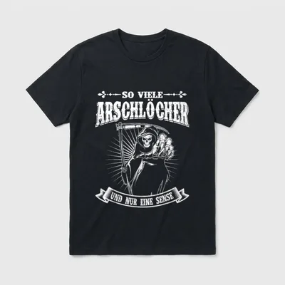 So Viele Arschlöcher T-Shirt – Klassisches T-Shirt in Schwarz