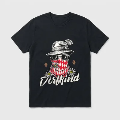Lustiges Dorfkinder Dorfkind T-Shirt – Klassisches T-Shirt in Schwarz