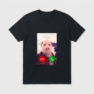 Ich liebe John Pork T-Shirt – Klassisches T-Shirt in Schwarz
