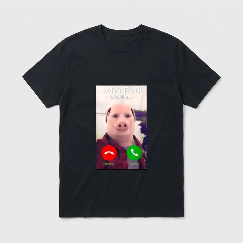 Ich liebe John Pork T-Shirt – Klassisches T-Shirt in Schwarz
