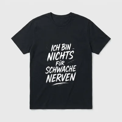 Starker Nerv T-Shirt – Klassisches T-Shirt in Schwarz