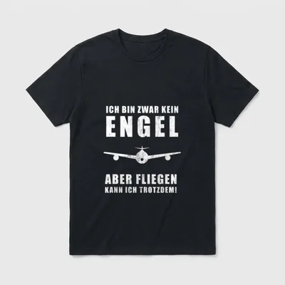 Lustiges Piloten Flieger Flugzeug T-Shirt – Klassisches T-Shirt in Schwarz