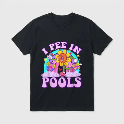 I Pee in Pools T-Shirt – Klassisches T-Shirt in Schwarz