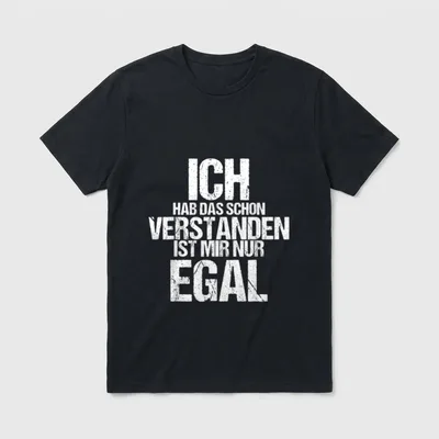 Gleichgültig Humor T-Shirt – Klassisches T-Shirt in Schwarz