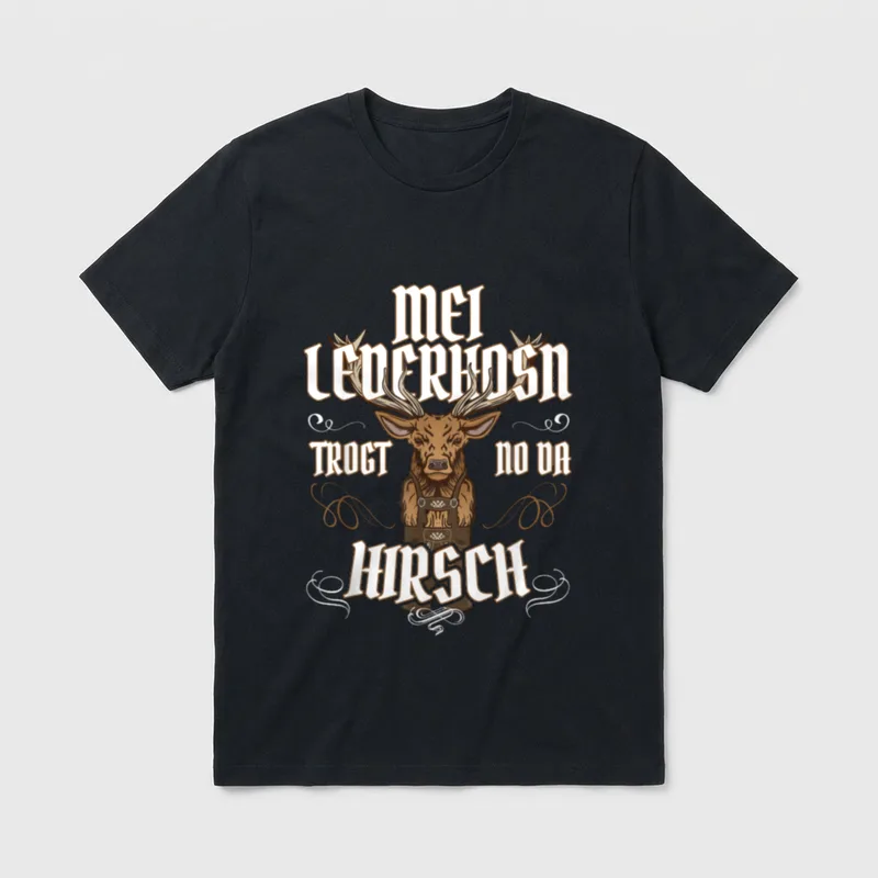 mei lederhosen trägt nu T-Shirt – Klassisches T-Shirt in Schwarz