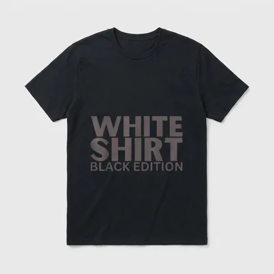 White Black Edition Lustiger T-Shirt – Klassisches T-Shirt in Schwarz