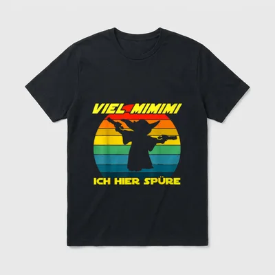 Viel Mimimi ich hier T-Shirt – Klassisches T-Shirt in Schwarz