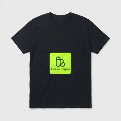 Kleinen Zeigen Lustiges Satire T-Shirt – Grafisches Symbol mit Schriftzug „kleinen zeigen“ – Klassisches T-Shirt in Schwarz