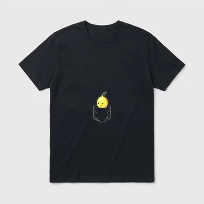 Zitronentasche Lustige Zitrone T-Shirt – Klassisches T-Shirt in Schwarz
