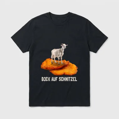 Lustig Schnitzel Kalbschnitzel Fleisch T-Shirt – Klassisches T-Shirt in Schwarz