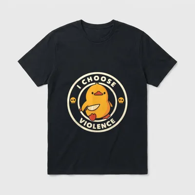 I Choose Violence Lustiges T-Shirt – Klassisches T-Shirt in Schwarz