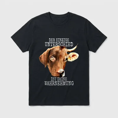 Der Einzige Unterschied Ist T-Shirt – Klassisches T-Shirt in Schwarz