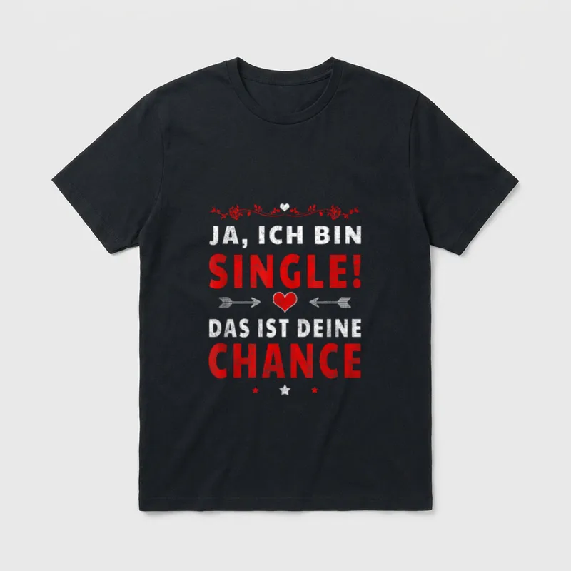 Flirten Ja ich bin T-Shirt – Klassisches T-Shirt in Schwarz