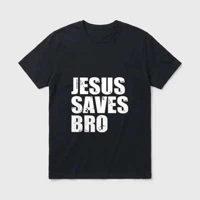 Jesus Saves Bro Christliche T-Shirt – Klassisches T-Shirt in Schwarz