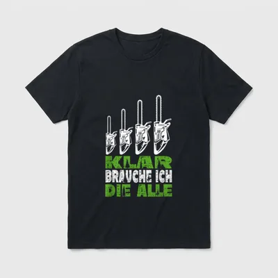 Lustiger Spruch Holzfäller Förster T-Shirt – Klassisches T-Shirt in Schwarz