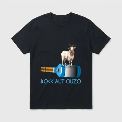 Spruch Alkohol Griechenland Ouzo T-Shirt – Klassisches T-Shirt in Schwarz