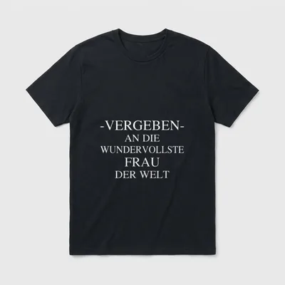 Vergeben an die beste T-Shirt – Schriftzug Vergeben an die wundervollste Frau der Welt – Klassisches T-Shirt in Schwarz