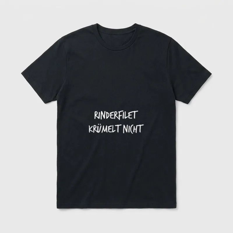 Rinderfilet Krümelt nicht Lustiger T-Shirt – Klassisches T-Shirt in Schwarz