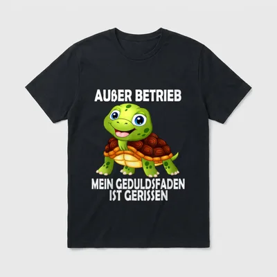 Außer Betrieb... Schildkröte Lustige T-Shirt – Klassisches T-Shirt in Schwarz