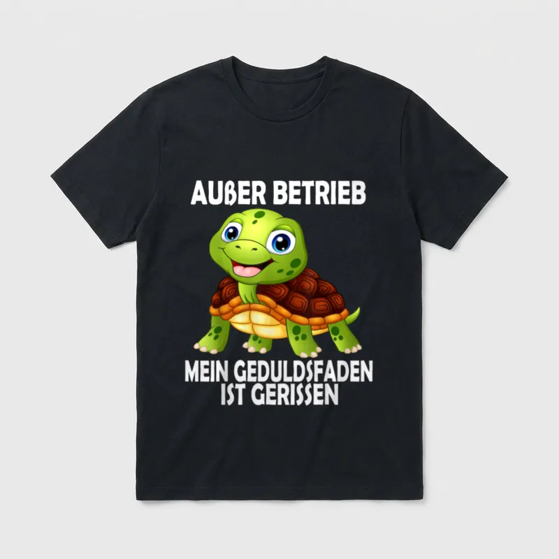 Außer Betrieb... Schildkröte Lustige T-Shirt – Klassisches T-Shirt in Schwarz