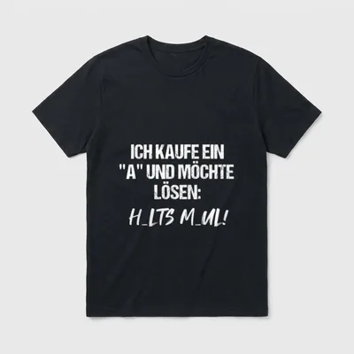Ich kaufe ein A T-Shirt – Klassisches T-Shirt in Schwarz