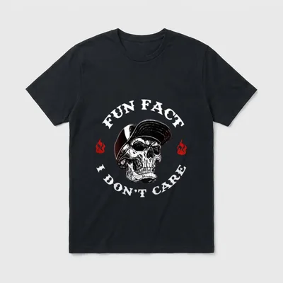 Auf der Rückseite Fun T-Shirt – Klassisches T-Shirt in Schwarz