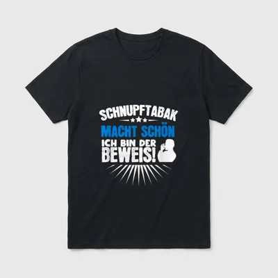 Schnupfer Schnupftabak Snuff Witziger T-Shirt – Klassisches T-Shirt in Schwarz
