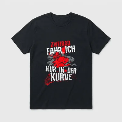 Zweirad fahr ich nur T-Shirt – Klassisches T-Shirt in Schwarz