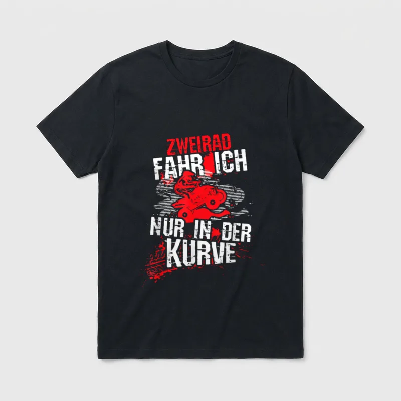Zweirad fahr ich nur T-Shirt – Klassisches T-Shirt in Schwarz