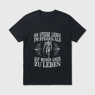Krieger Wikinger Walküre Ritter T-Shirt – Klassisches T-Shirt in Schwarz