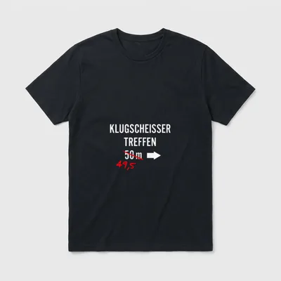 Spruch Klugscheisser Treffen T-Shirt – Klassisches T-Shirt in Schwarz