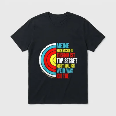 Bogenschütze Lustiges Bogenschieß Technik T-Shirt – Klassisches T-Shirt in Schwarz