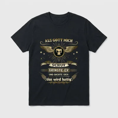 Witziges Zitat T-Shirt – Klassisches T-Shirt in Schwarz