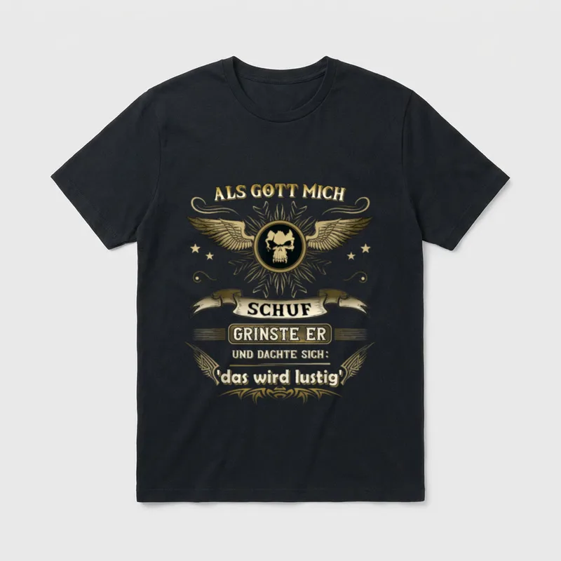 Witziges Zitat T-Shirt – Klassisches T-Shirt in Schwarz