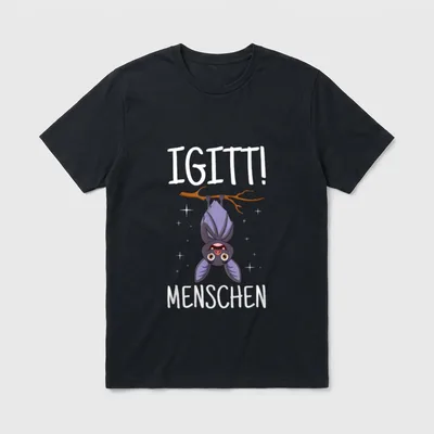 Igitt Menschen Fledermaus Lustiges T-Shirt – Klassisches T-Shirt in Schwarz