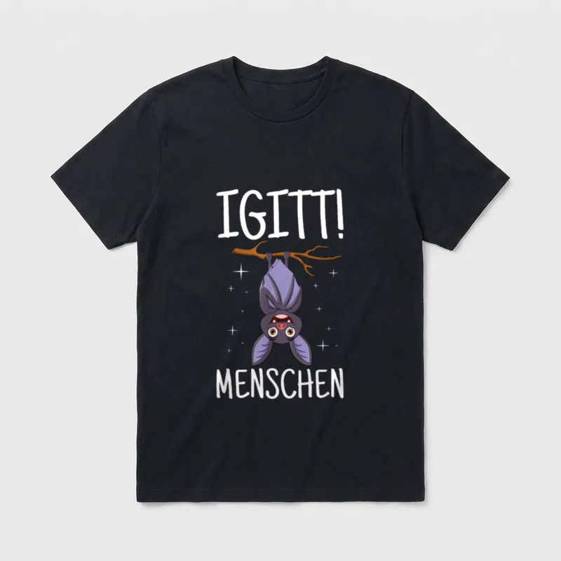 Igitt Menschen Fledermaus Lustiges T-Shirt – Klassisches T-Shirt in Schwarz