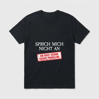 Lustig Spruch Sprich mich T-Shirt – Sprich mich nicht an, du hast schon genug Probleme – Klassisches T-Shirt in Schwarz