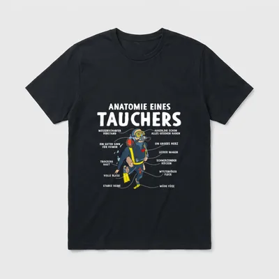 Anatomie eines Tauchers Taucher T-Shirt – Klassisches T-Shirt in Schwarz