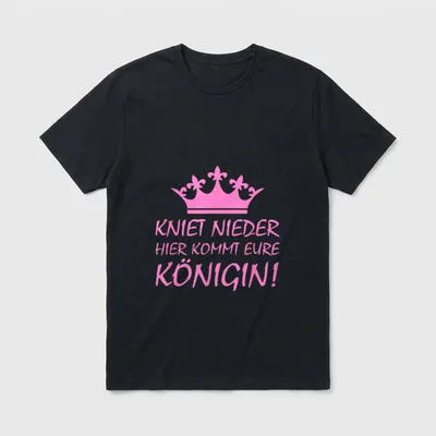 Kniet nieder hier kommt T-Shirt – Klassisches T-Shirt in Schwarz