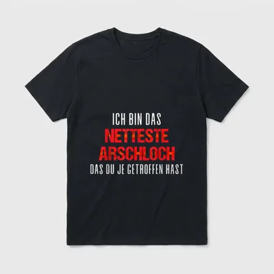 ICH BIN DAS NETTESTE T-Shirt – Klassisches T-Shirt in Schwarz