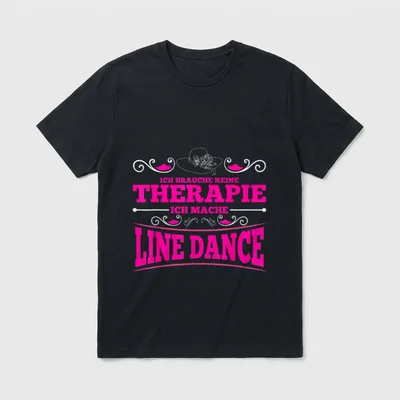 Line Dance lustiges Line T-Shirt – Klassisches T-Shirt in Schwarz