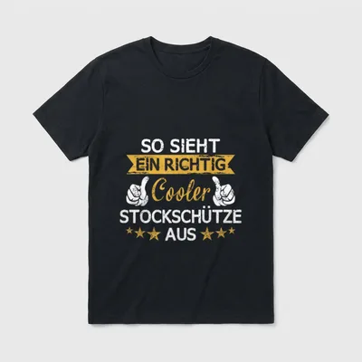 Stockschießen Eisstockschießen Stockschütze Spruch T-Shirt – Klassisches T-Shirt in Schwarz