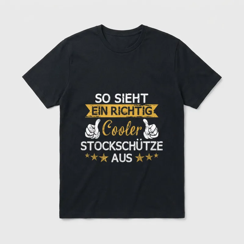 Stockschießen Eisstockschießen Stockschütze Spruch T-Shirt – Klassisches T-Shirt in Schwarz