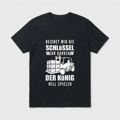 Gabelstapler Stapler-Fahrer Geschenk-Idee T-Shirt – Klassisches T-Shirt in Schwarz