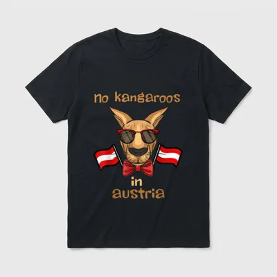 no kangaroos in austria T-Shirt – Klassisches T-Shirt in Schwarz