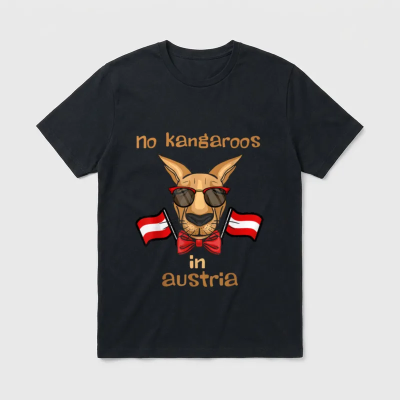 no kangaroos in austria T-Shirt – Klassisches T-Shirt in Schwarz
