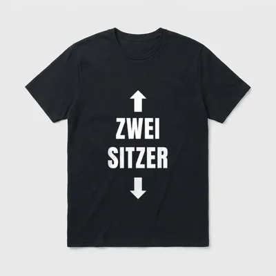 Zweisitzer Doppelsitzer Versaute Schmutzige T-Shirt – Klassisches T-Shirt in Schwarz